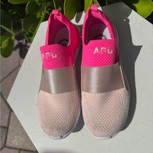 APL Women's Pink and Cream Slip-On Sneakers